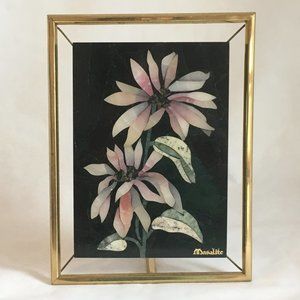 Pietra Dura Inlaid Stone Floral Plaque Mosalite